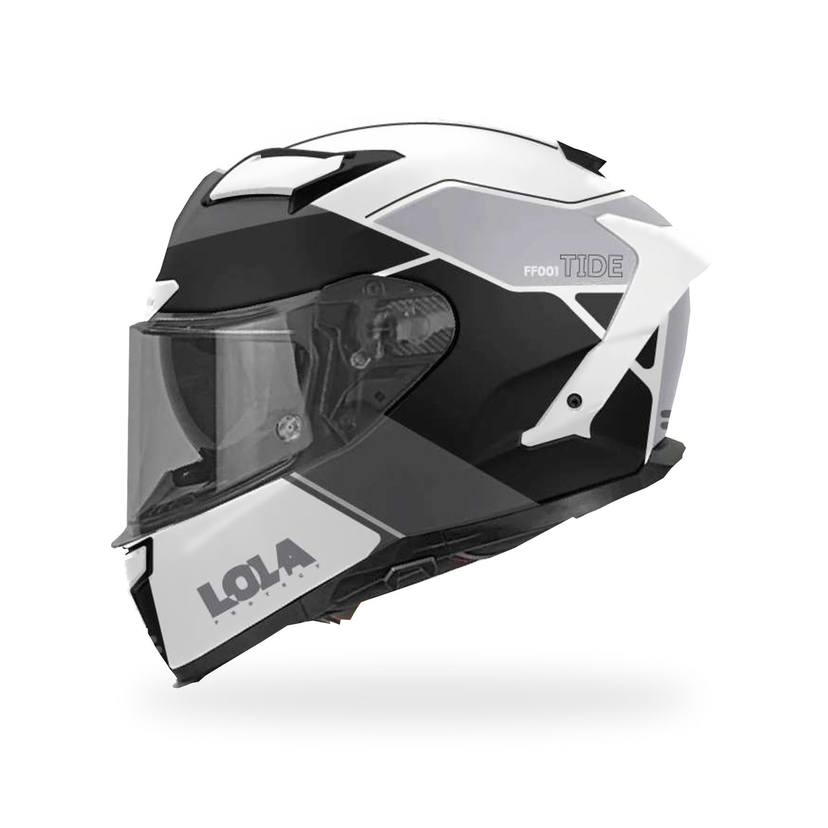 Casco Lola Helmets Tide Blanco-Negro - vista 1