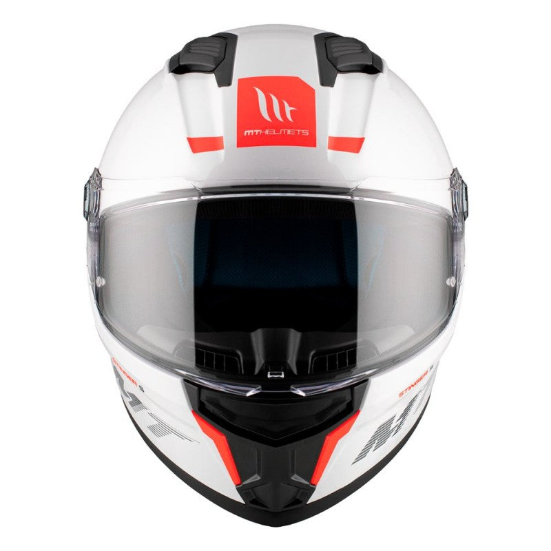 Casco integral MT Stinger 2 Solid A0 Blanco Perla Brillo