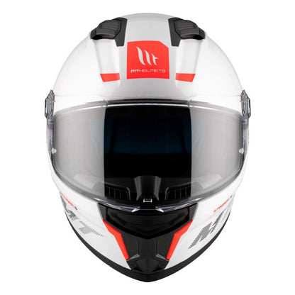 Casco integral MT Stinger 2 Solid A0 Blanco Perla Brillo