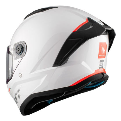 Casco integral MT Stinger 2 Solid A0 Blanco Perla Brillo