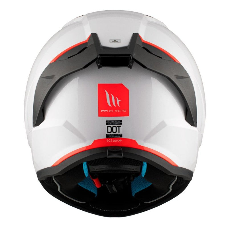 Casco integral MT Stinger 2 Solid A0 Blanco Perla Brillo