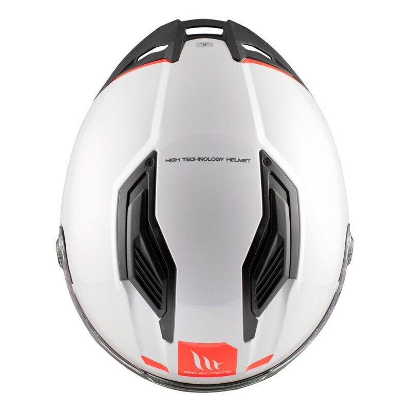 Casco integral MT Stinger 2 Solid A0 Blanco Perla Brillo