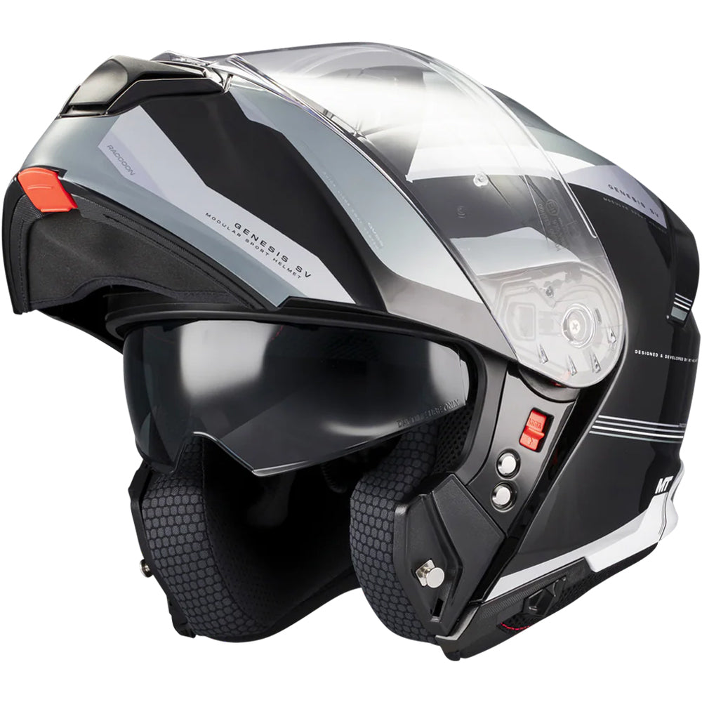 Casco MT Helmets Genesis SV Raccoon B12 Brillo
