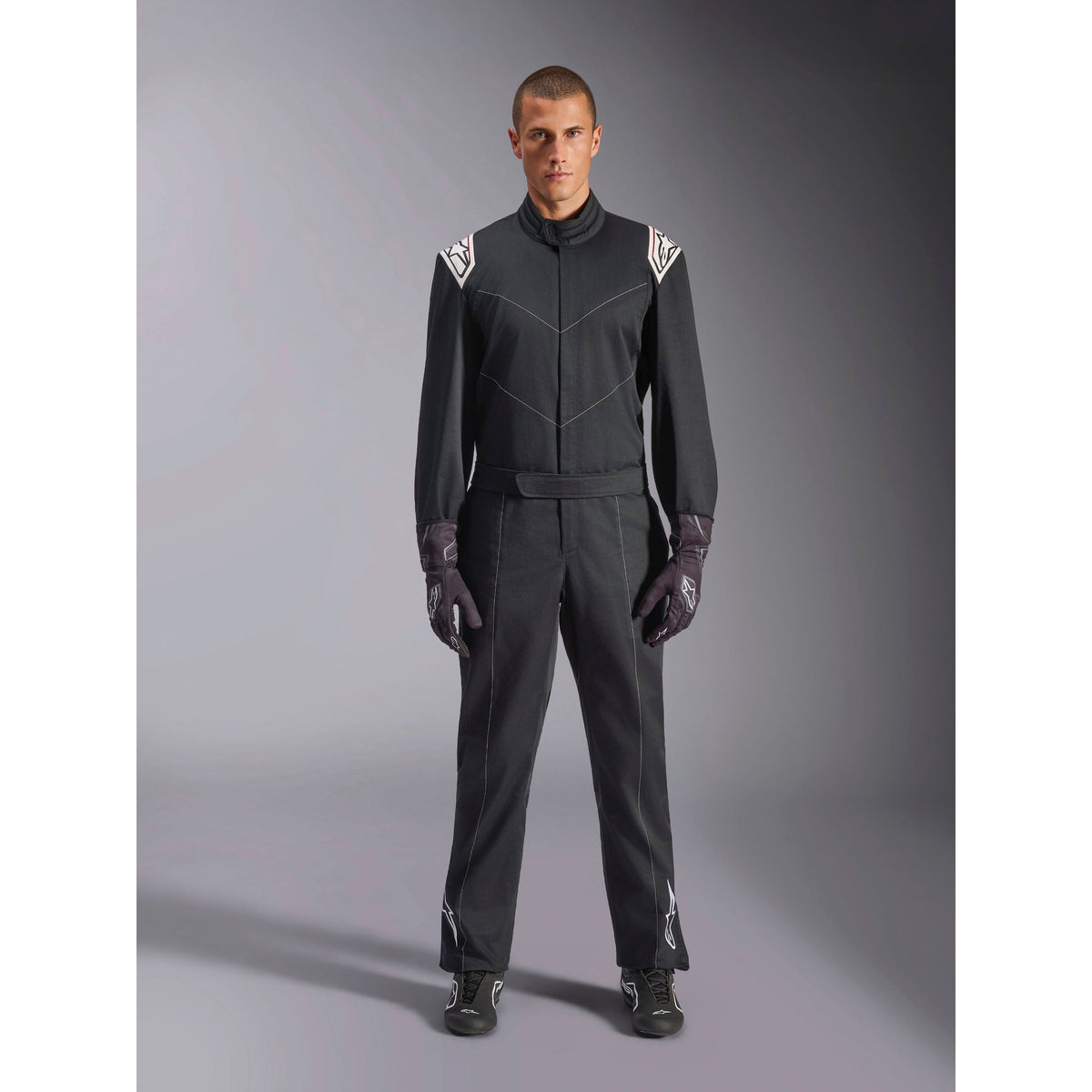 Traje de karting Alpinestars Kart Indoor V2 Negro, vista frontal